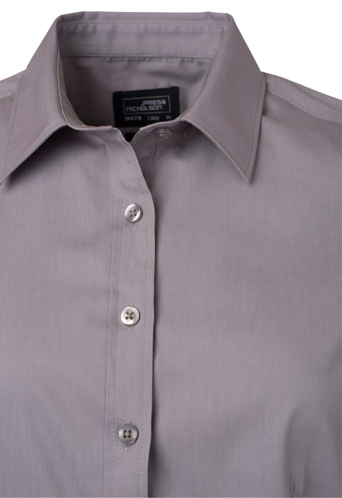 James & Nicholson Dámská košile s krátkým rukávem JN679 - Aqua | L