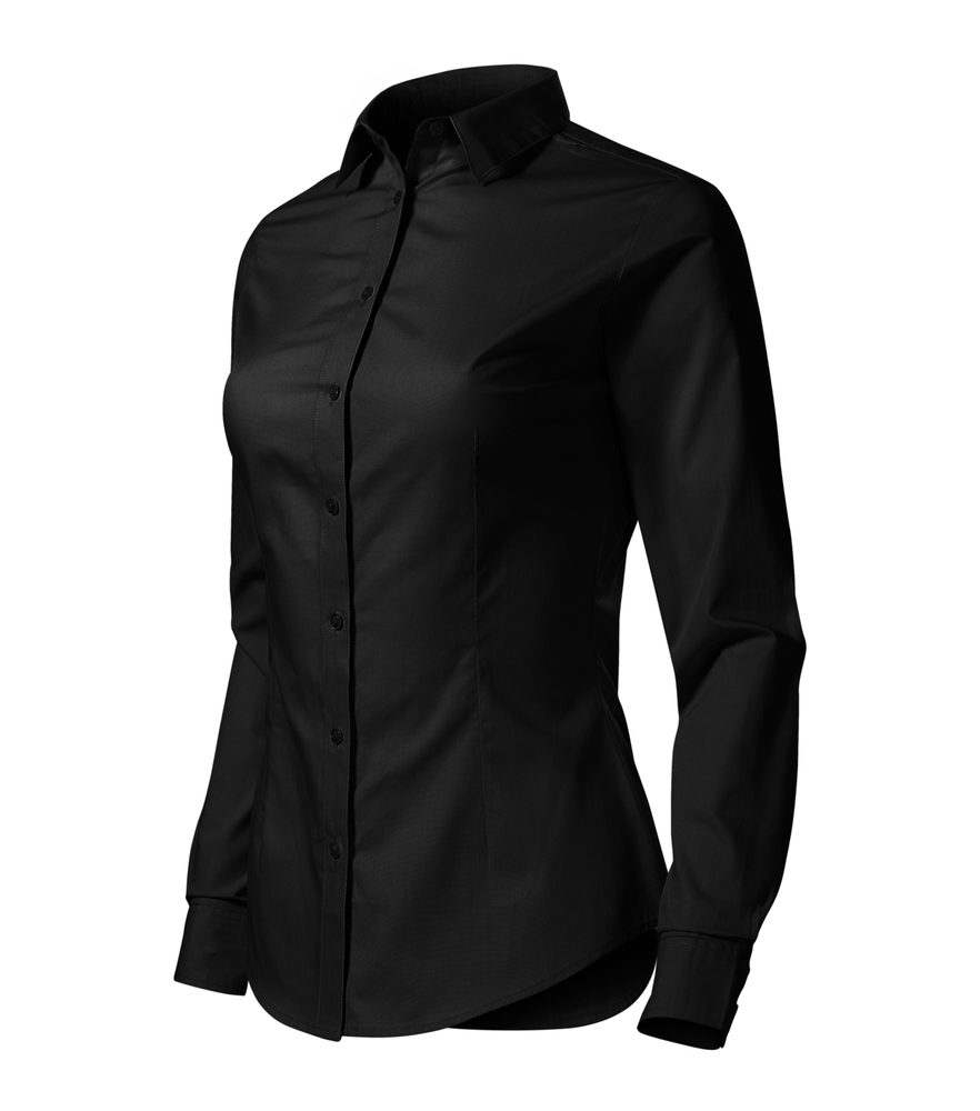 MALFINI Dámska košeľa s dlhým rukávom Style - Čierna | XXL