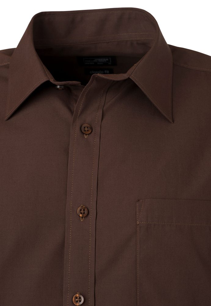 James & Nicholson Pánska košeľa s krátkym rukávom JN680 - Svetloružová | XXL