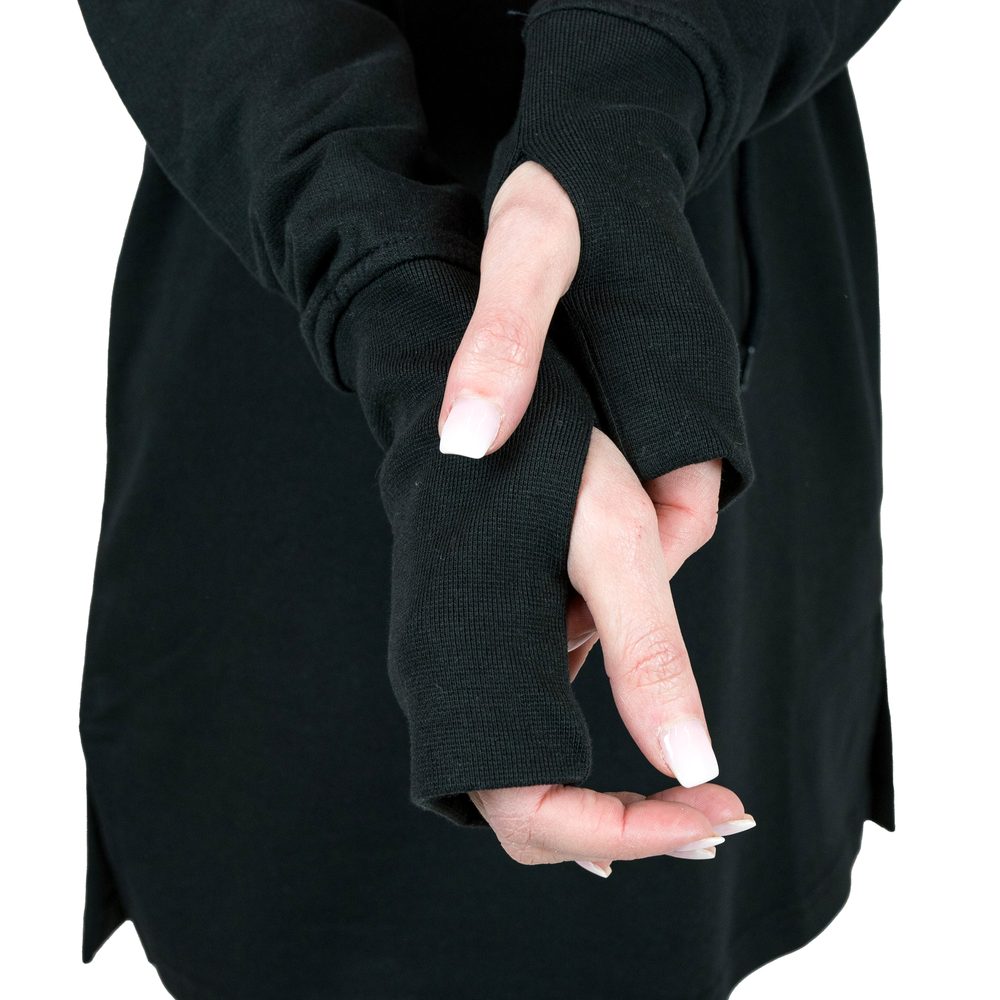 Mantis Mikinové šaty s kapucí - Černá | M