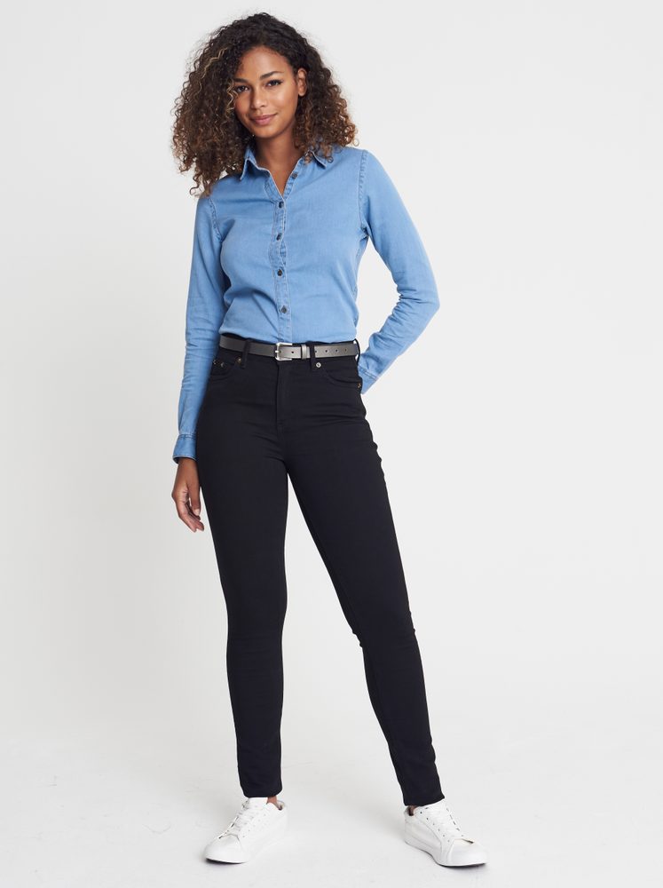 So Denim Dámské Skinny džíny Lara - Černá | UK 10 (EUR 38)/30 (regular)