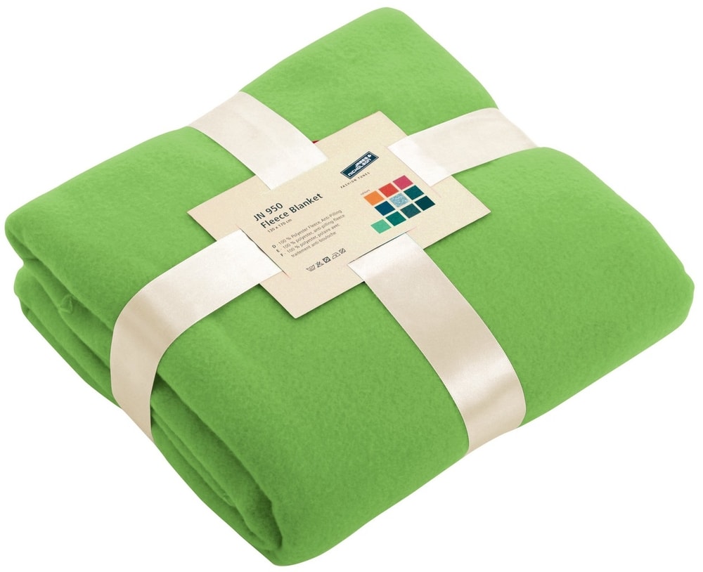 E-shop James & Nicholson Fleecová deka 130x170 cm JN950imetkovo zelená # 130 x 170 cm