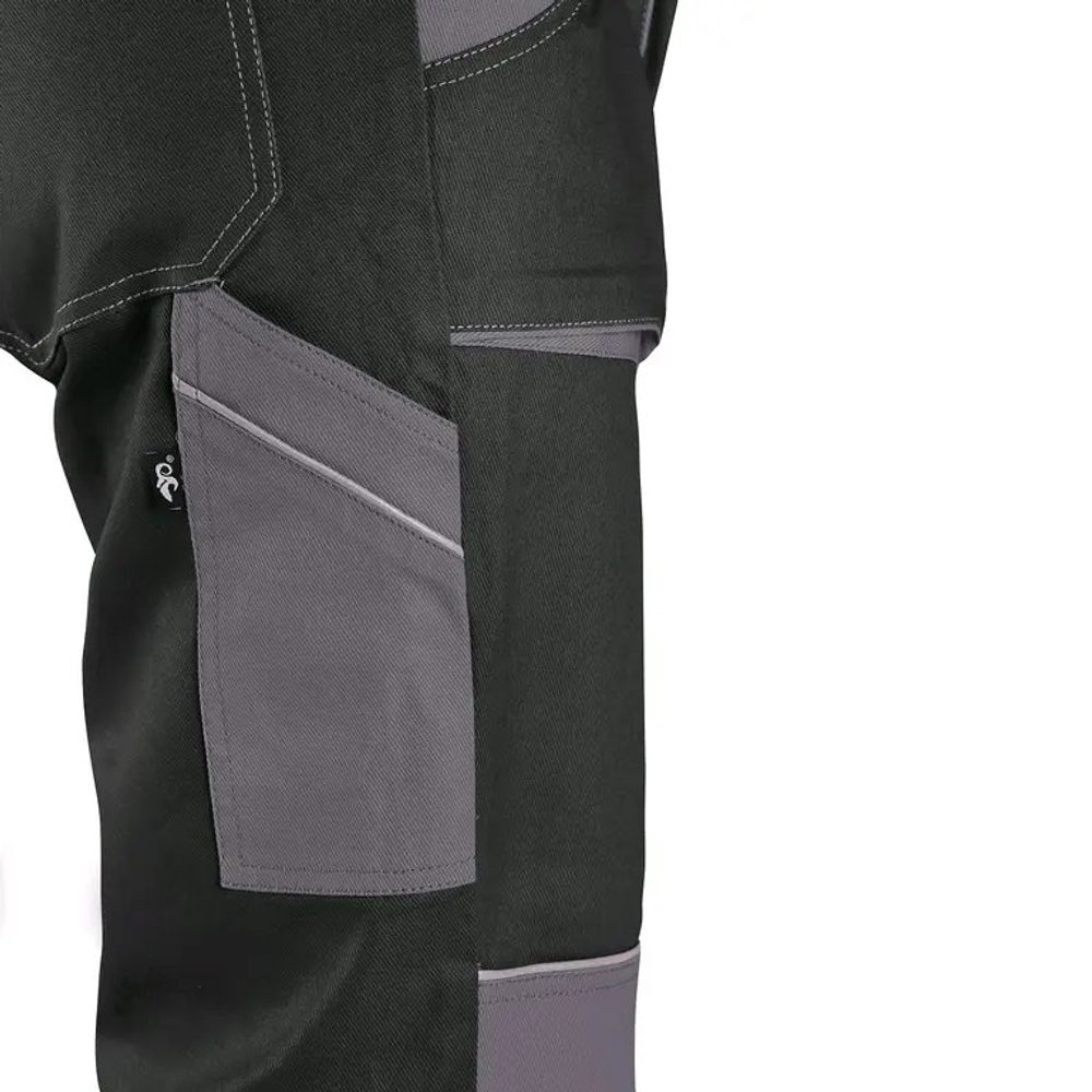 Canis (CXS) Pracovné nohavice s náprsenkou CXS LUXY ROBIN - Biela / šedá | 56