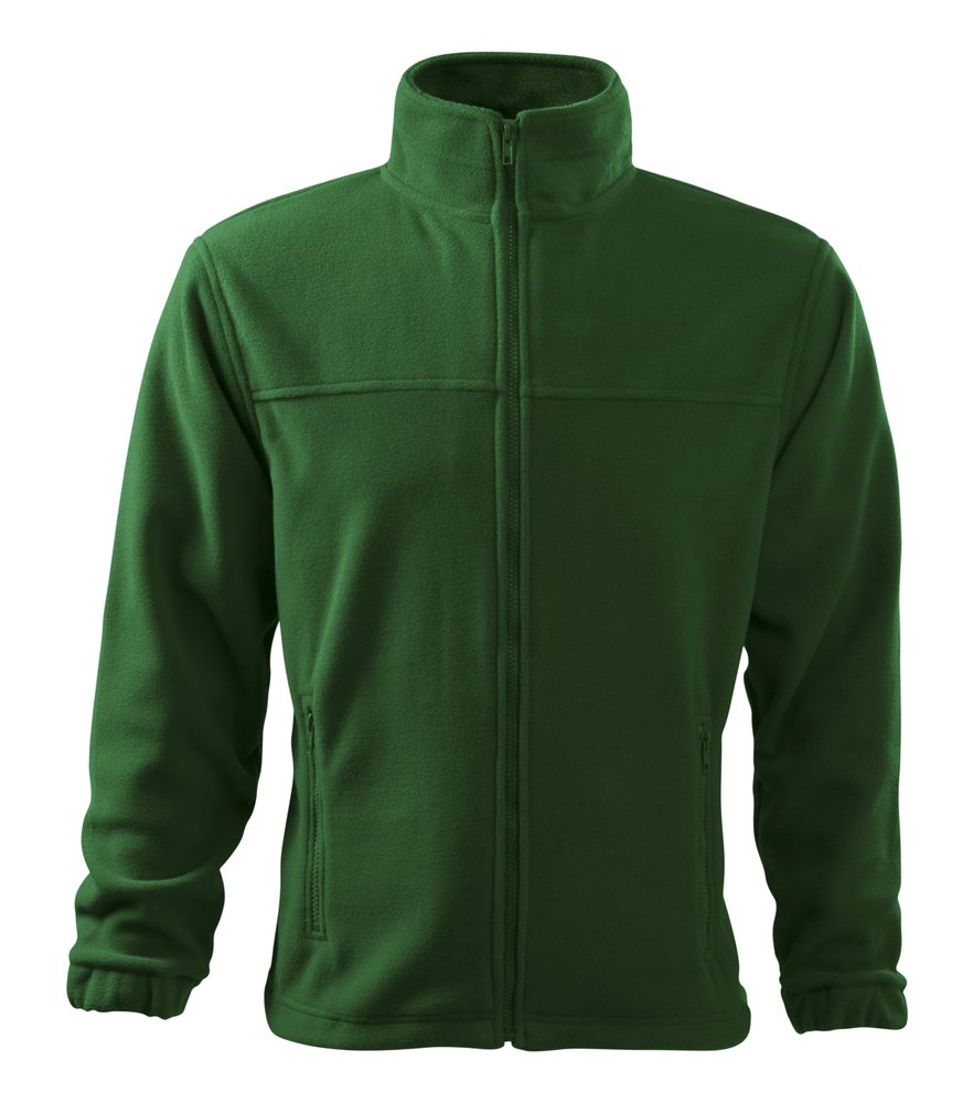 MALFINI Pánska fleecová mikina Jacket - Fľaškovo zelená | S
