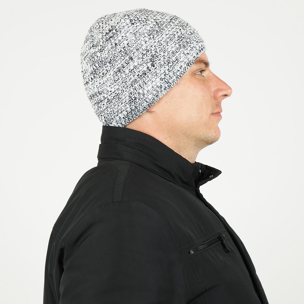 Bontis Melírovaná pánska pletená zimná čiapka - Šedý melír | uni