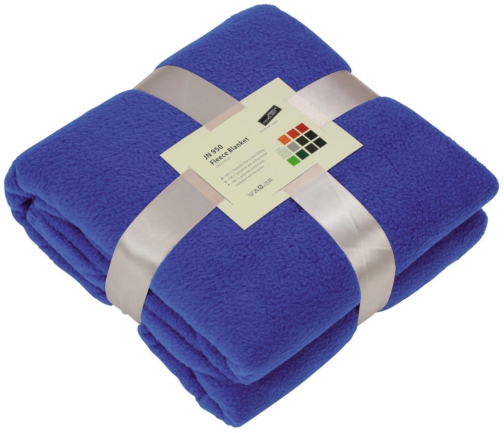 E-shop James & Nicholson Fleecová deka 130x170 cm JN950 # Kráľovská modrá # 130 x 170 cm