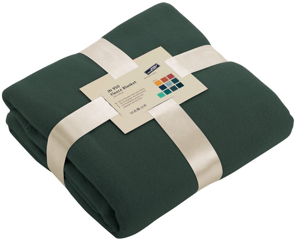 Levně James & Nicholson Fleecová deka 130x170 cm JN950 - Tmavě zelená