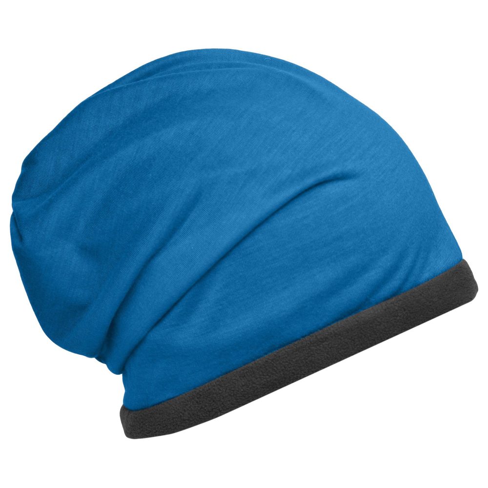 Myrtle Beach Čepice Single Beanie MB7131 - Jasně modrá / tmavě šedá