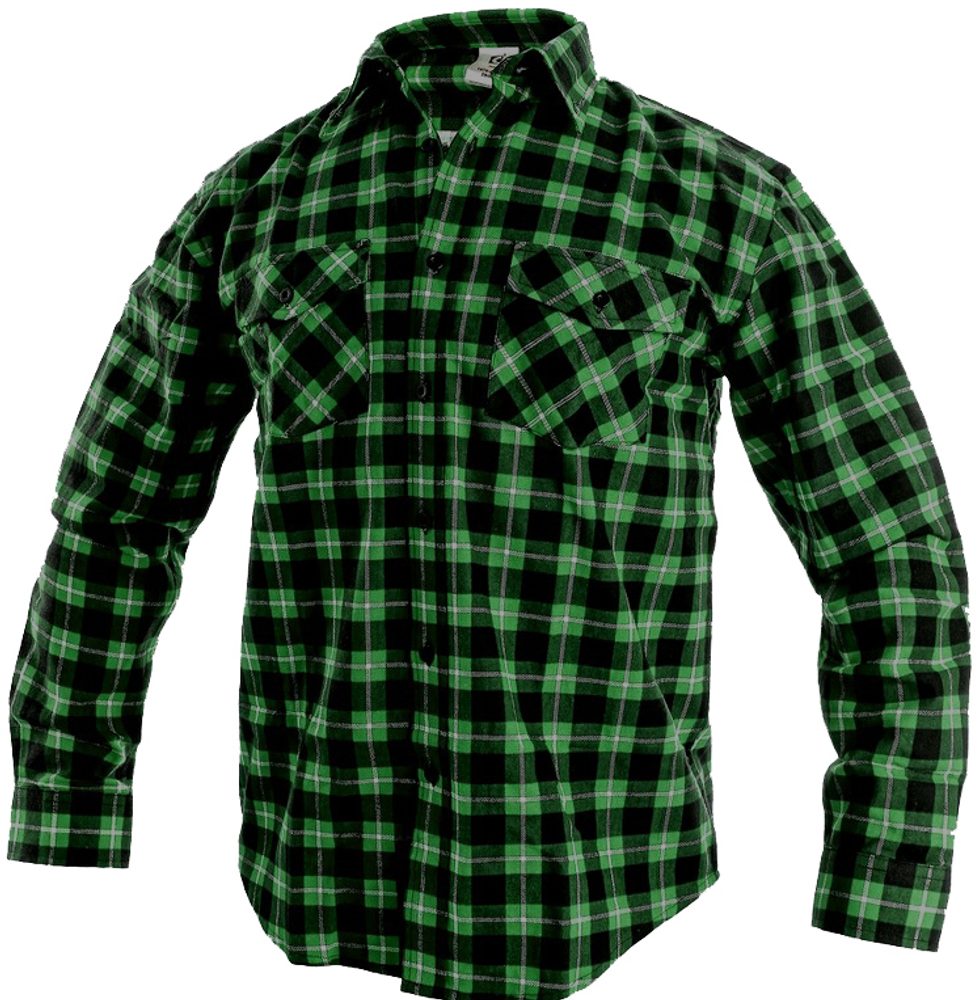 Canis Pracovní flanelová košile TOM - Zelená | 39-40