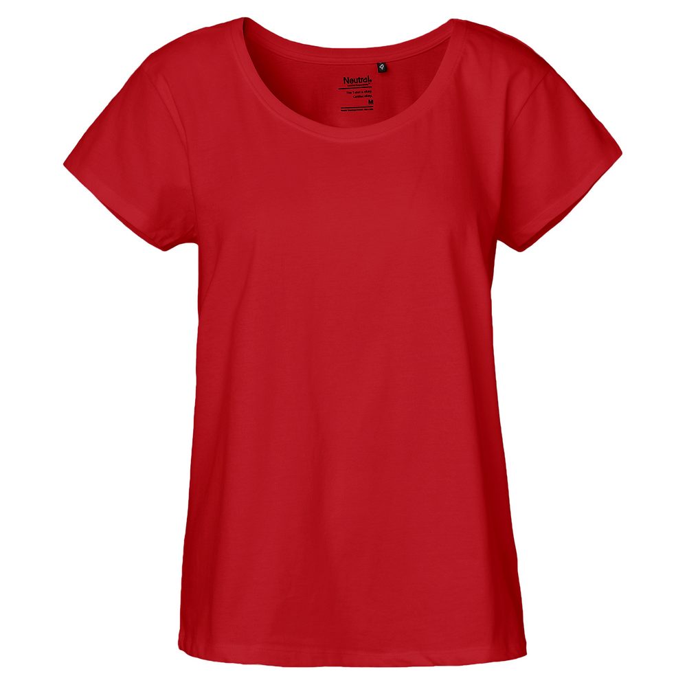 Neutral Dámske tričko Loose Fit z organickej Fairtrade bavlny - Červená | L