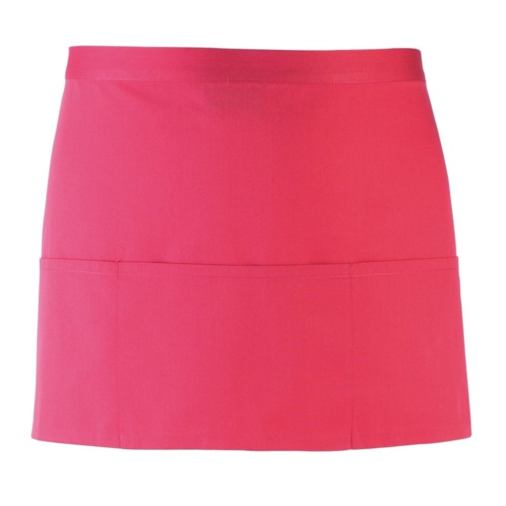 Premier Workwear Krátká číšnická zástěra s kapsami - Hot pink