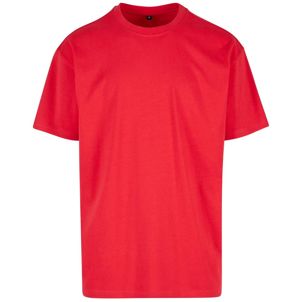 Build Your Brand Pánské tričko Heavy Oversize Tee - Červená | XL