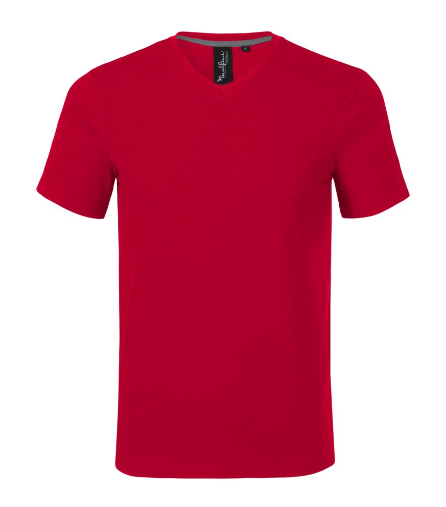 MALFINI Pánské tričko Action V-neck - Jasně červená | L