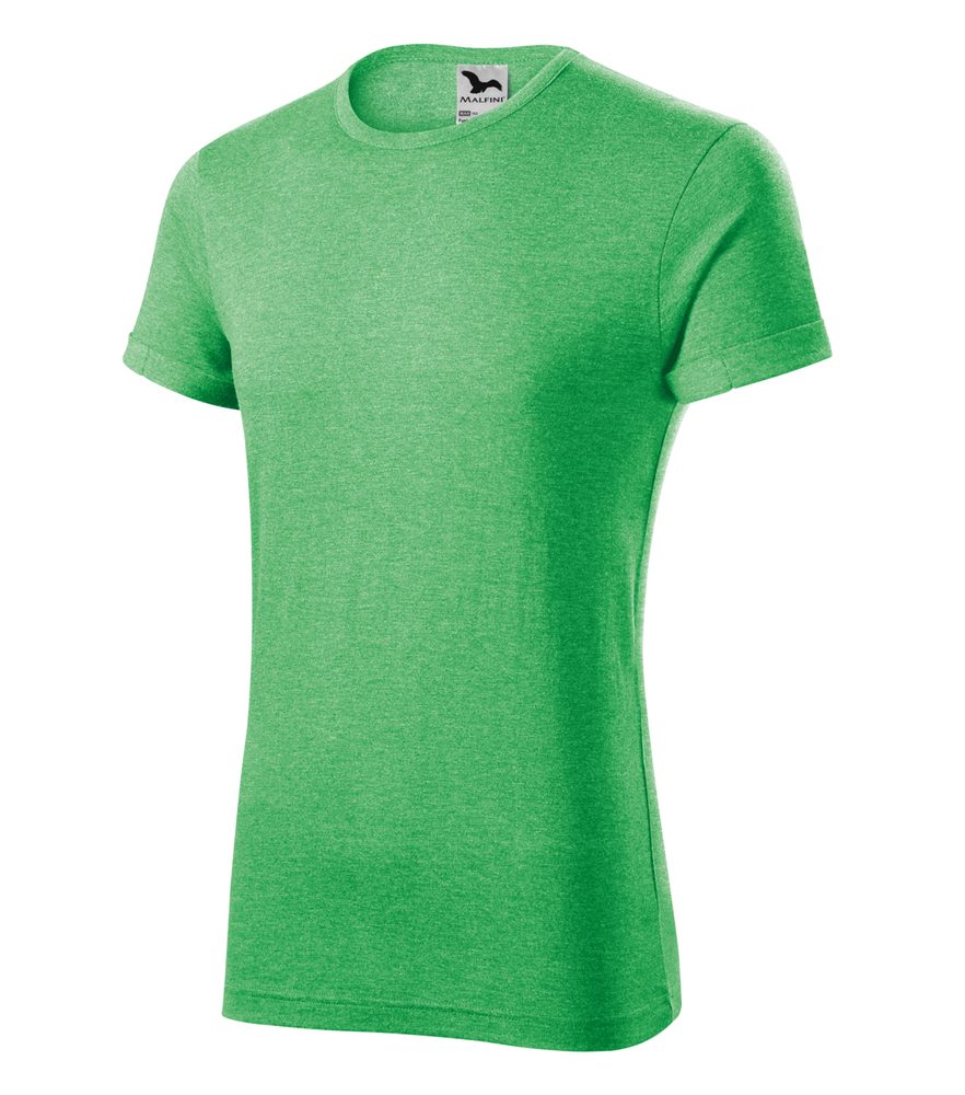MALFINI Pánske tričko Fusion - Čierny melír | L