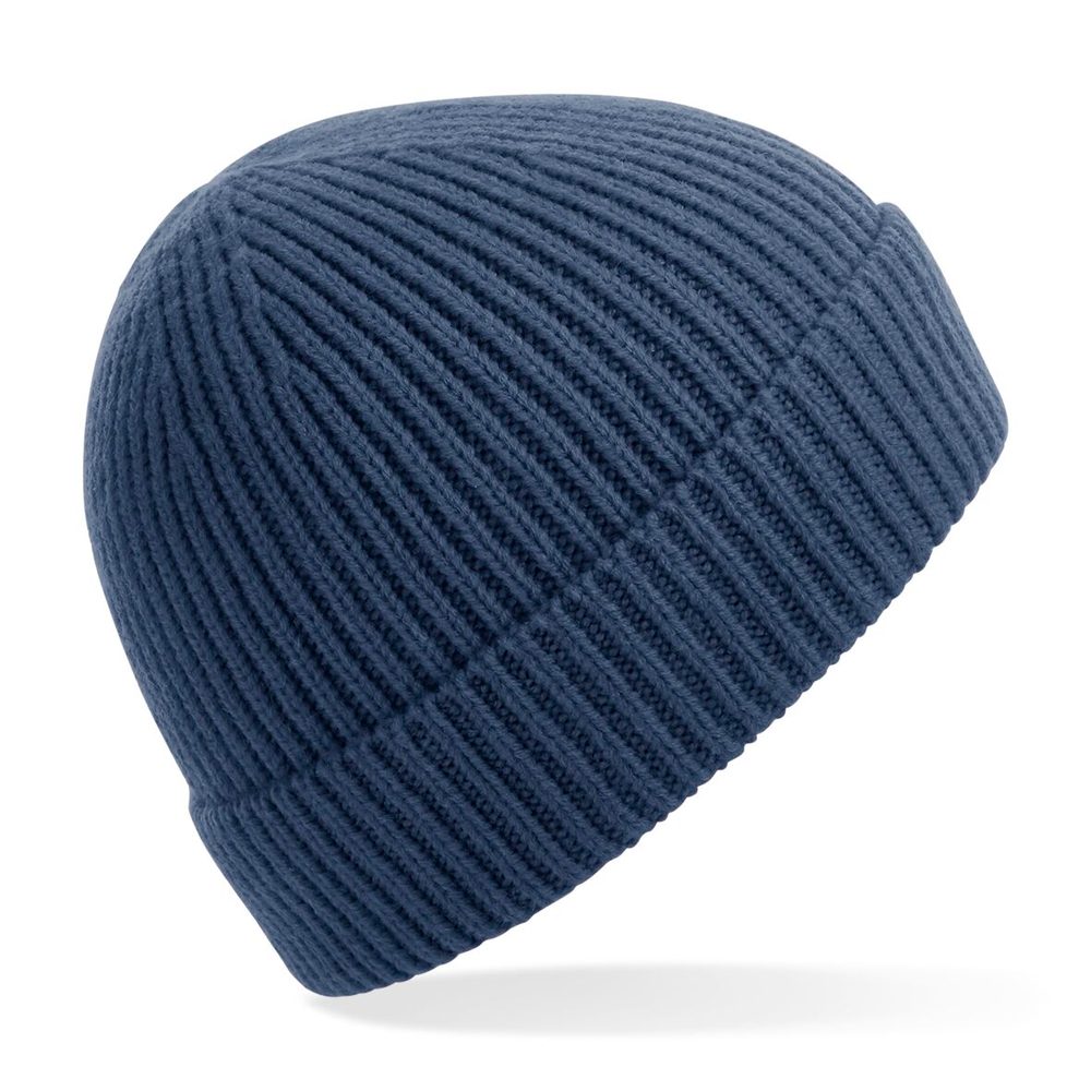 E-shop Beechfield Ľahká zimná čiapka z rebrovaného úpletu # Oceľovo modrá