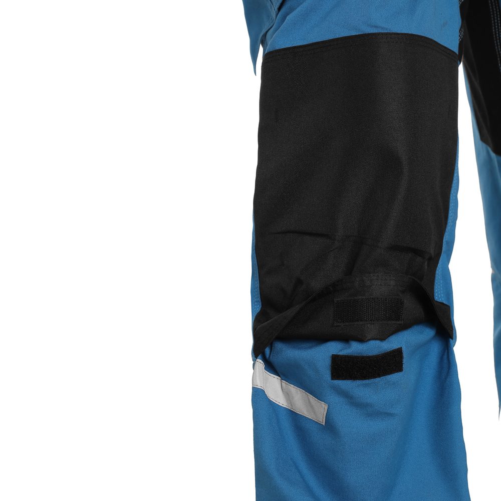 Canis (CXS) Montérkové nohavice s náprsenkou CXS STRETCH - Stredne modrá / čierna | 50
