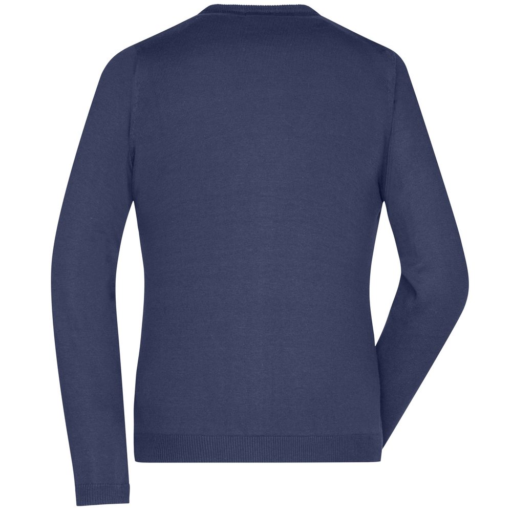 James & Nicholson Dámsky bavlnený sveter JN660 - Tmavomodrá | XL