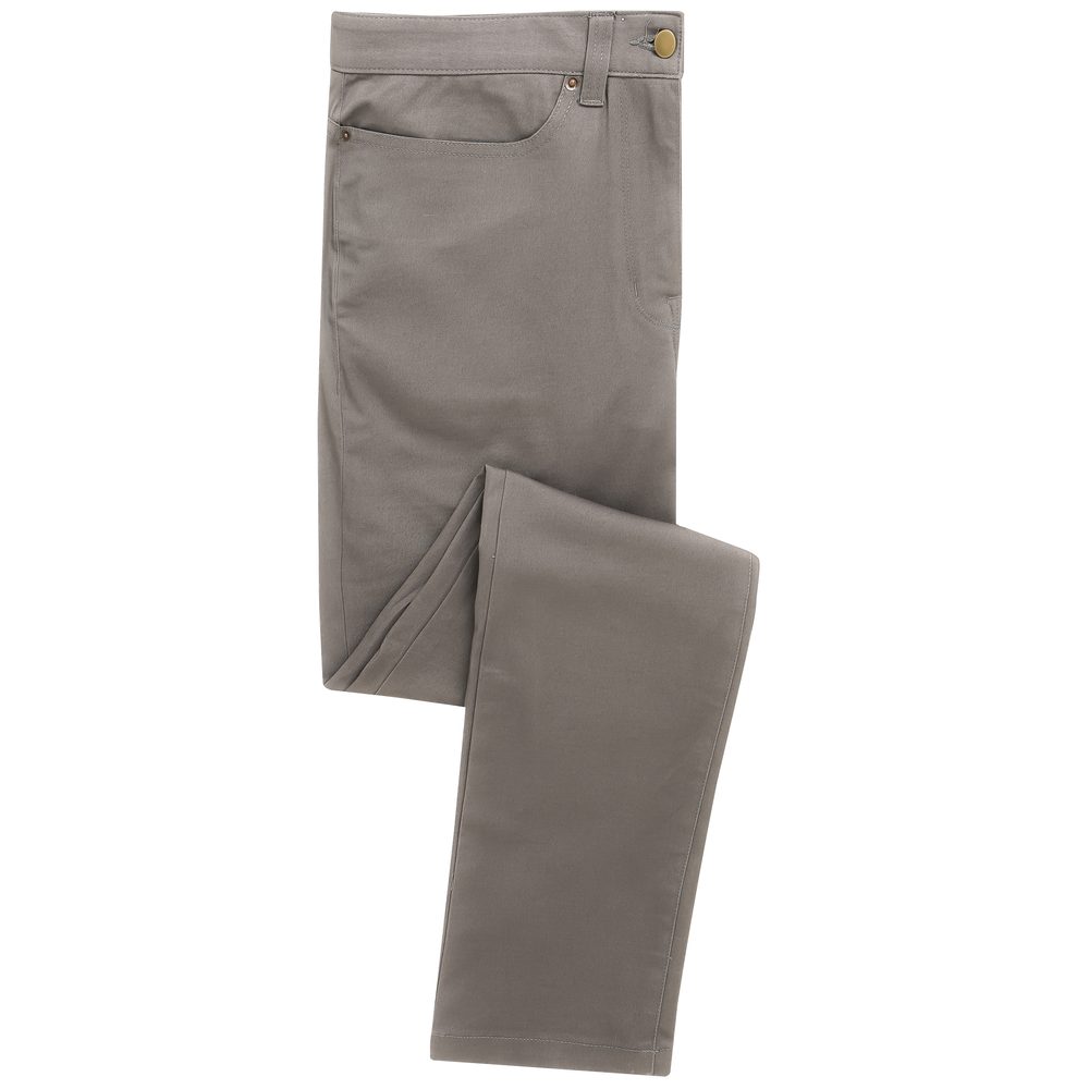 Premier Workwear Pánske nohavice Chino Performance - Oceľová | 32/34