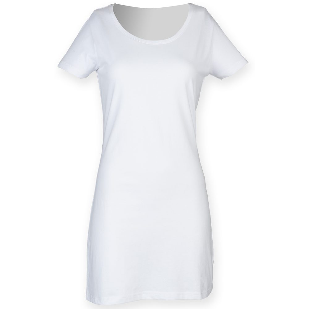 E-shop SF (Skinnifit) Dámske letné tričkové šaty # Biela
