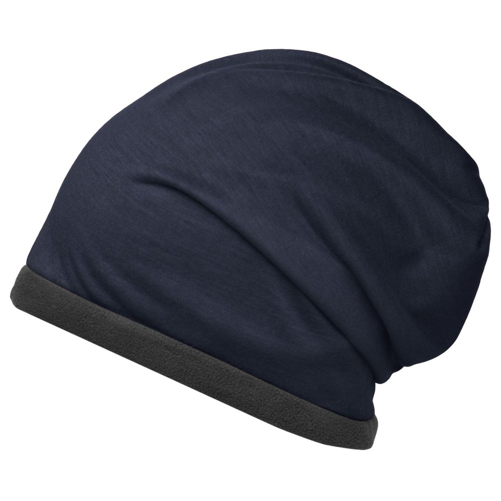 Myrtle Beach Čepice Single Beanie MB7131 - Jasně modrá / tmavě šedá