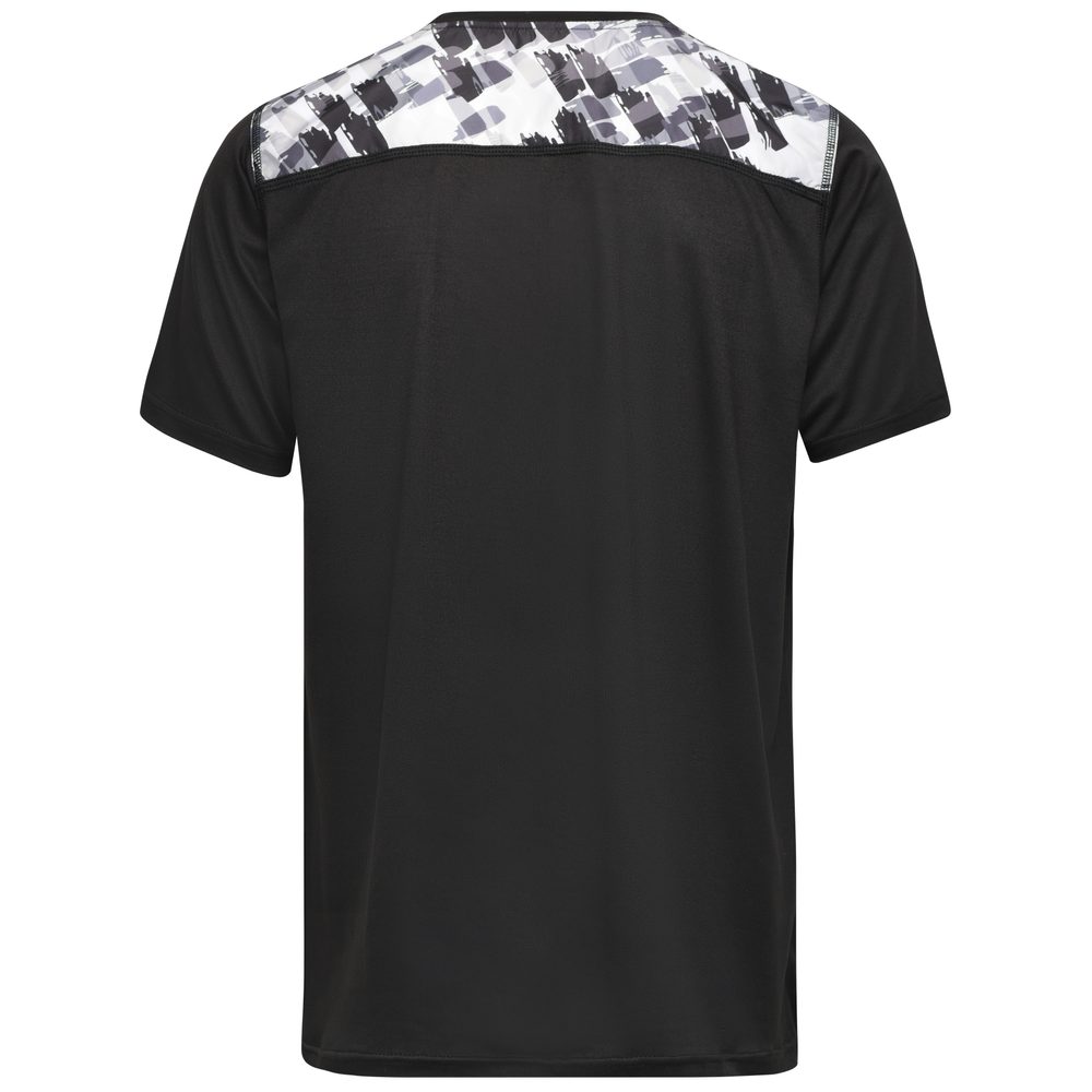 James & Nicholson Pánské sportovní tričko JN524 - Černá / černě potištěná | L