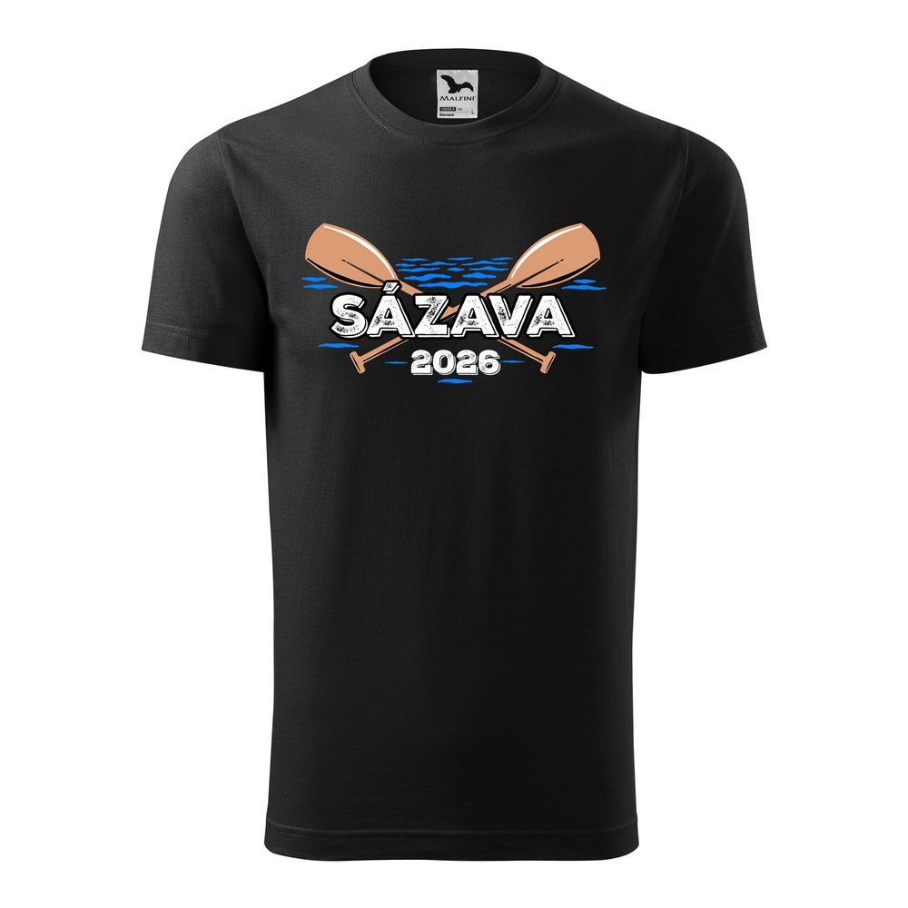 Levně Bontis Tričko s potiskem "Sázava" - Černá