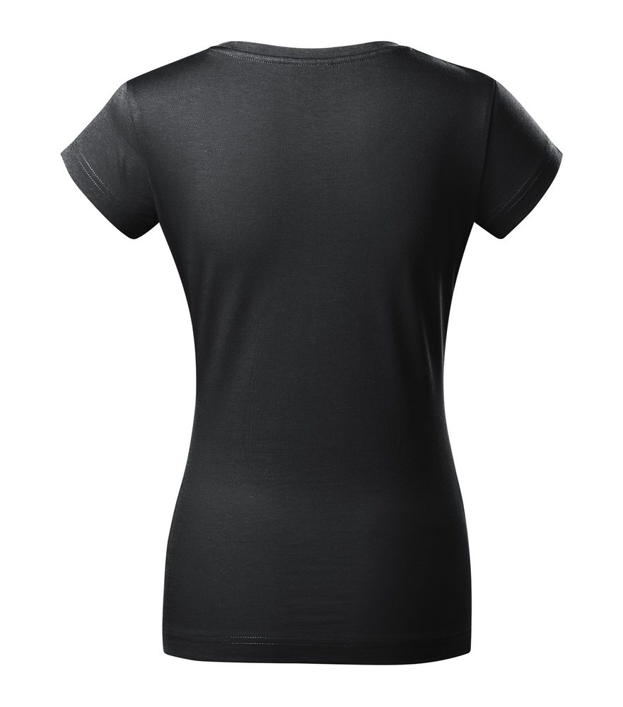 MALFINI Dámske tričko Fit V-neck - Ebony gray | XXL