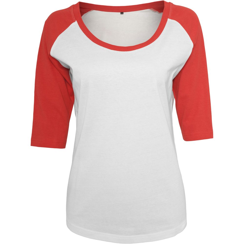 Tricou cu mânecă 3/4 în două culori pentru femei