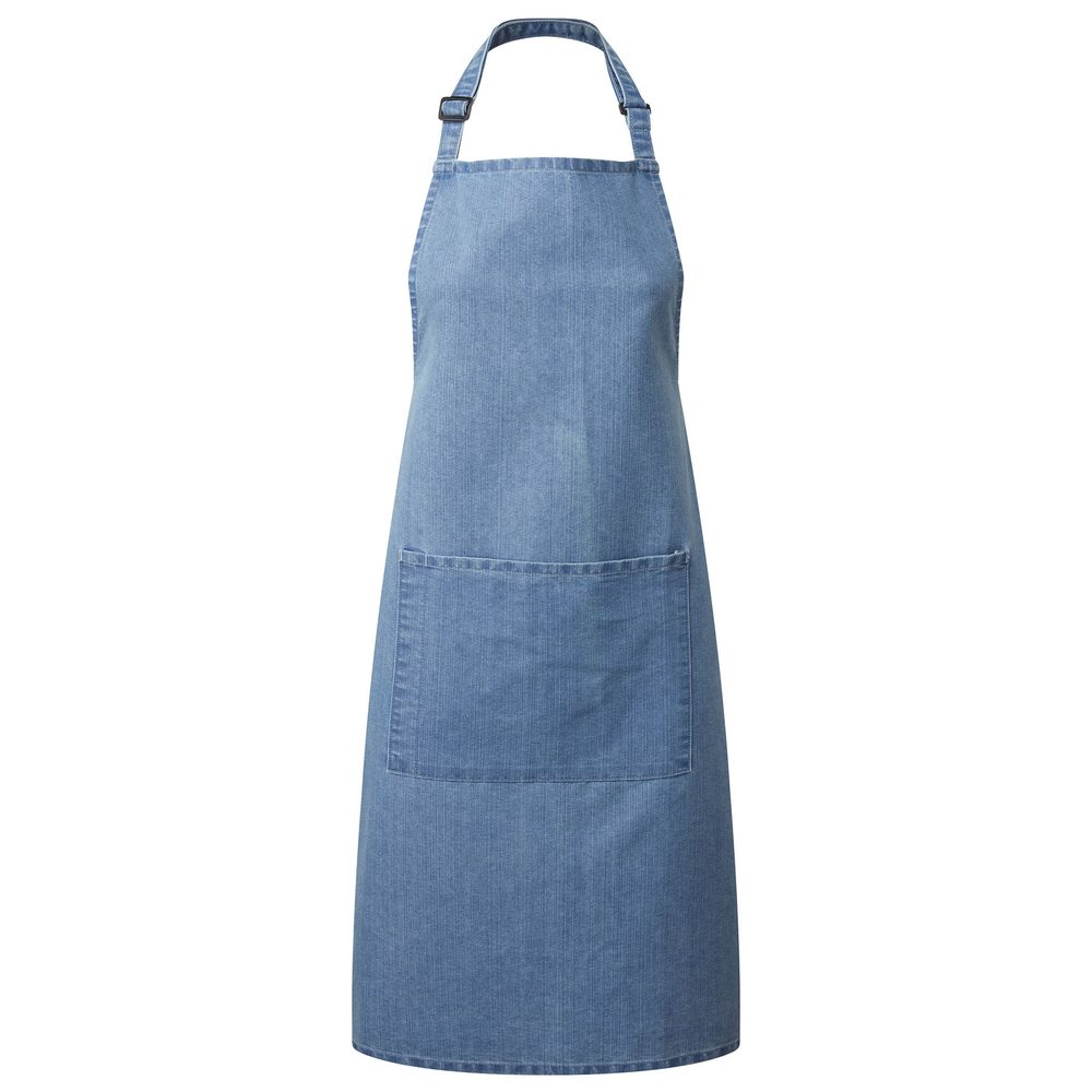 Premier Workwear Kuchyňská zástěra s laclem a kapsou - Modrý denim