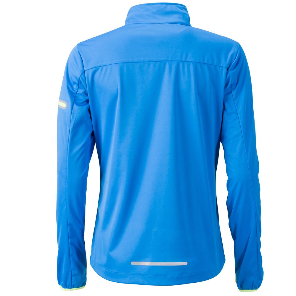 James & Nicholson Dámská sportovní softshellová bunda JN1125 - Tmavě modrá / jasně žlutá | XXL