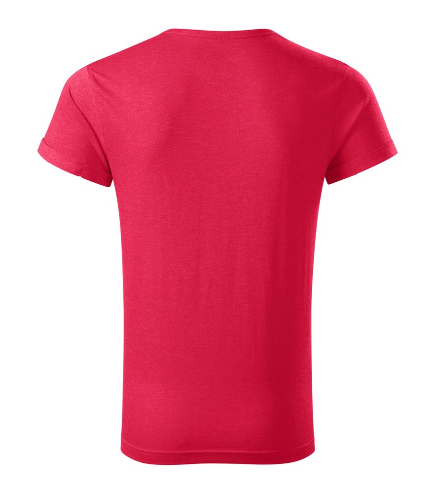 MALFINI Pánske tričko Fusion - Červený melír | XXXL