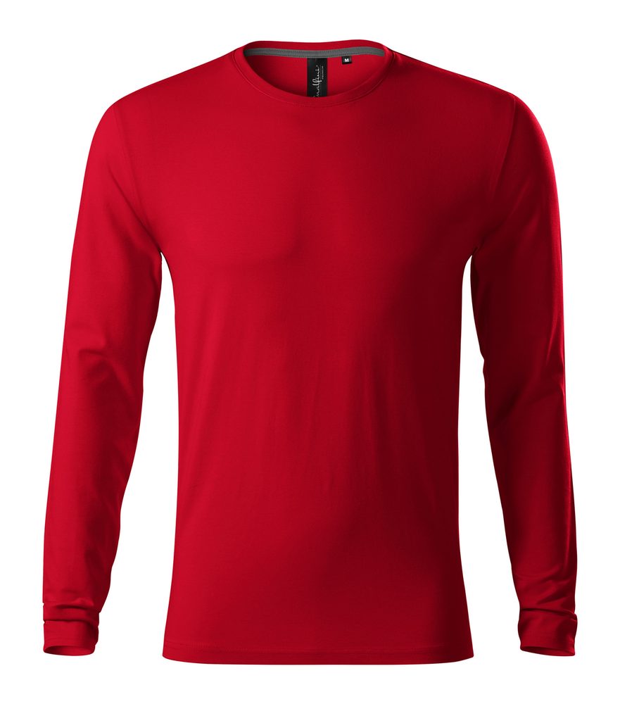 MALFINI Pánské tričko s dlouhým rukávem Brave - Jasně červená | XL