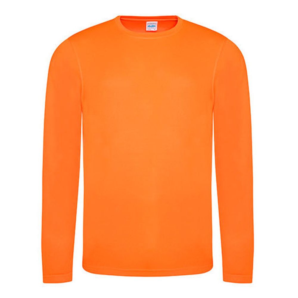 Just Cool Pánské sportovní tričko s dlouhým rukávem Cool T - Jasně oranžová | M