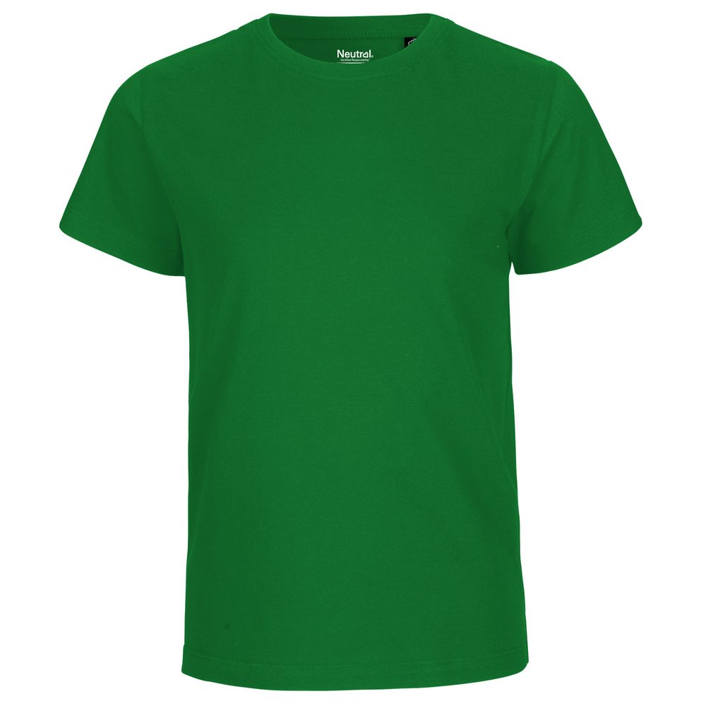 Neutral Detské tričko s krátkym rukávom z organickej Fairtrade bavlny - Zelená | 128/134