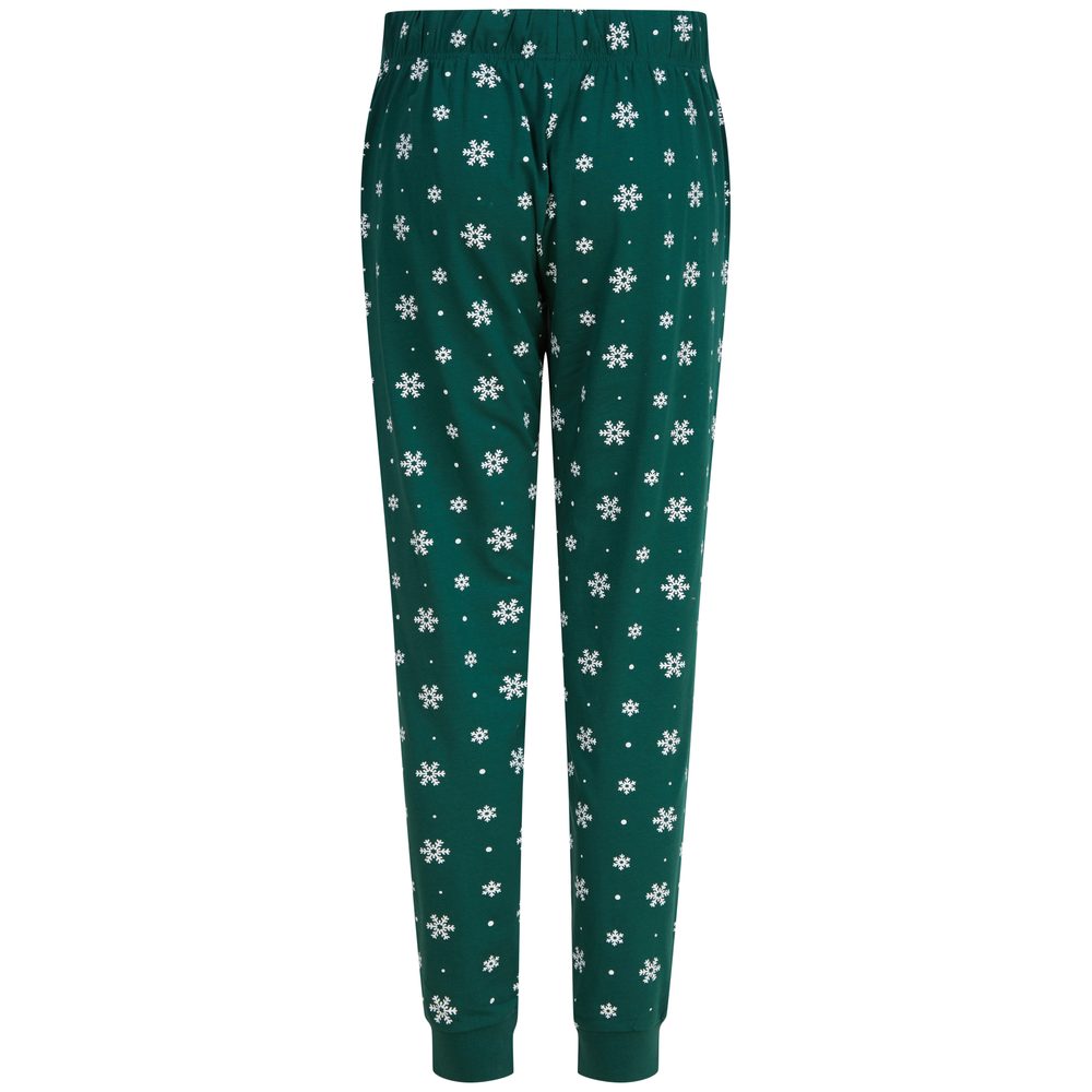 SF (Skinnifit) Dámské pyžamové kalhoty se vzorem - Šedý melír / bílá | S