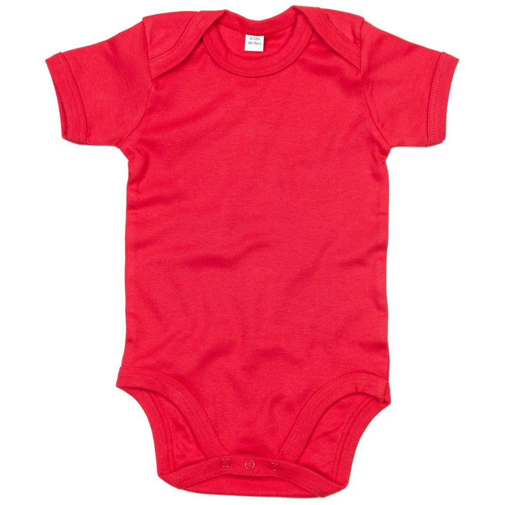 Babybugz Dojčenské body s krátkymi rukávmi - Červená | 6-12 mesiacov