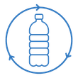 Újrahasznosított PET palackok