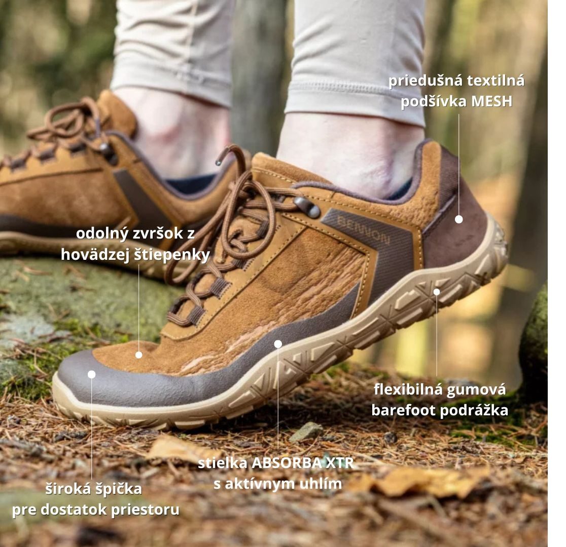 Voľnočasová outdoorová barefoot obuv