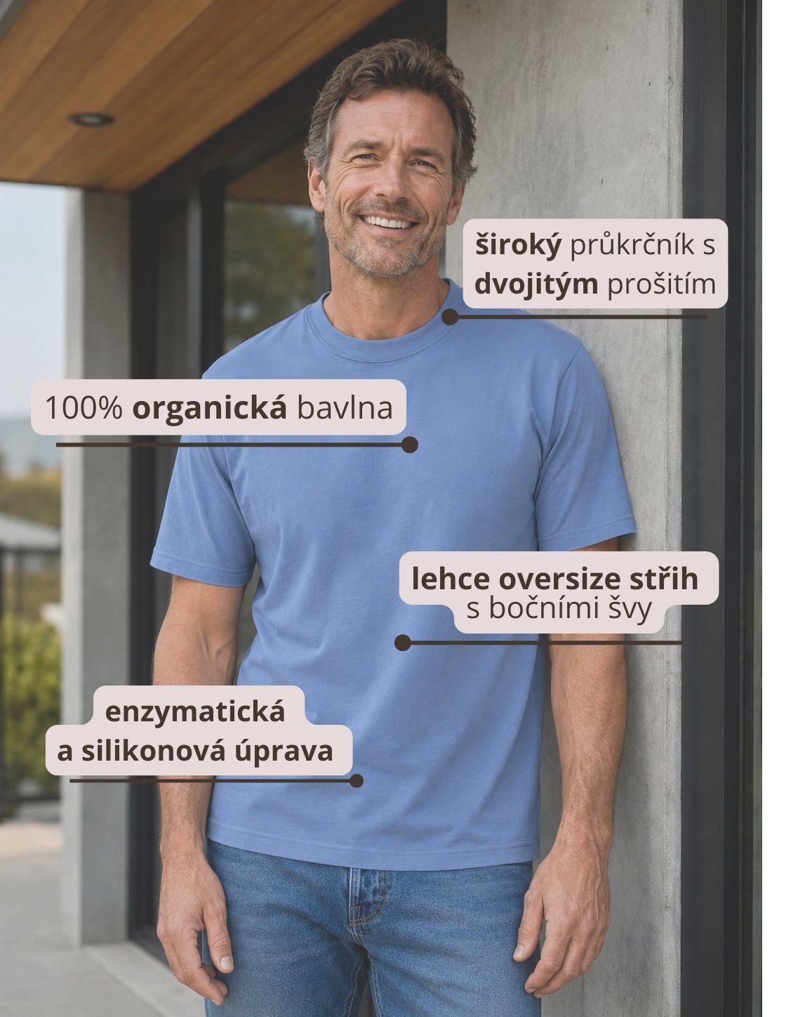 Tričko s krátkým rukávem Loose Fit