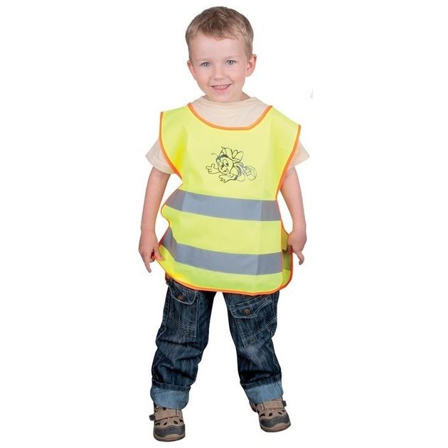 Warnweste gelb für Kinder Grösse: S NORM EN1150:1999 
