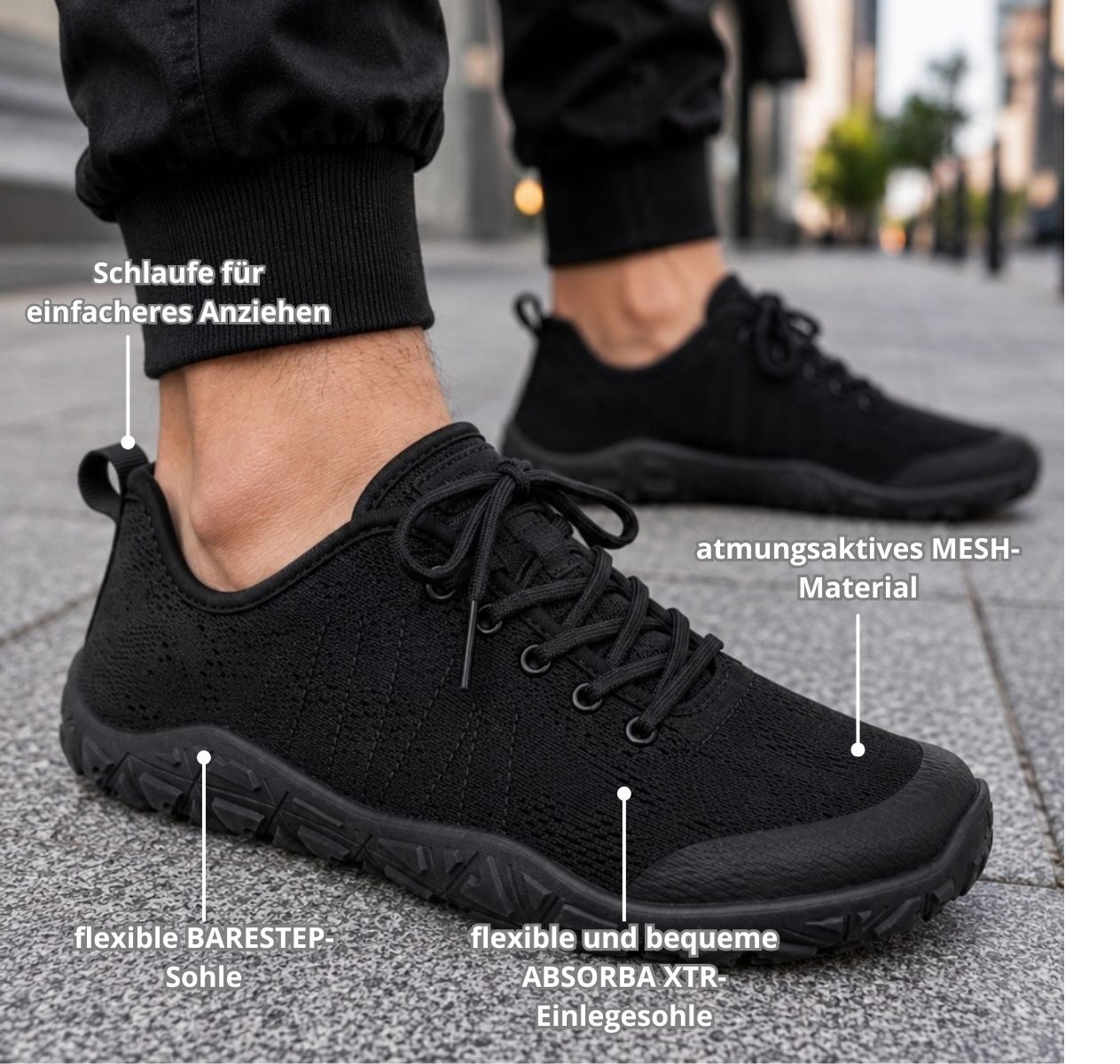 Freizeit-Barefoot-Halbschuhe Riva