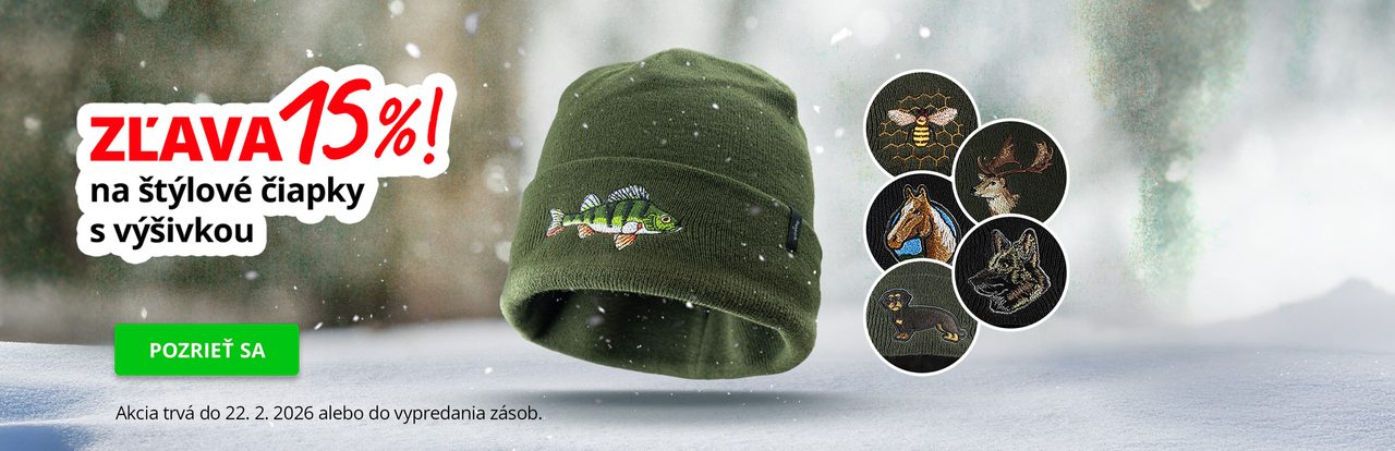 Akce - čepice s výšivkou 2025