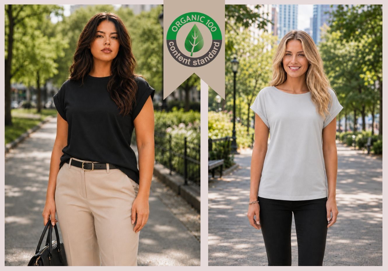 Tricou lejer de damă din bumbac organic 8005
