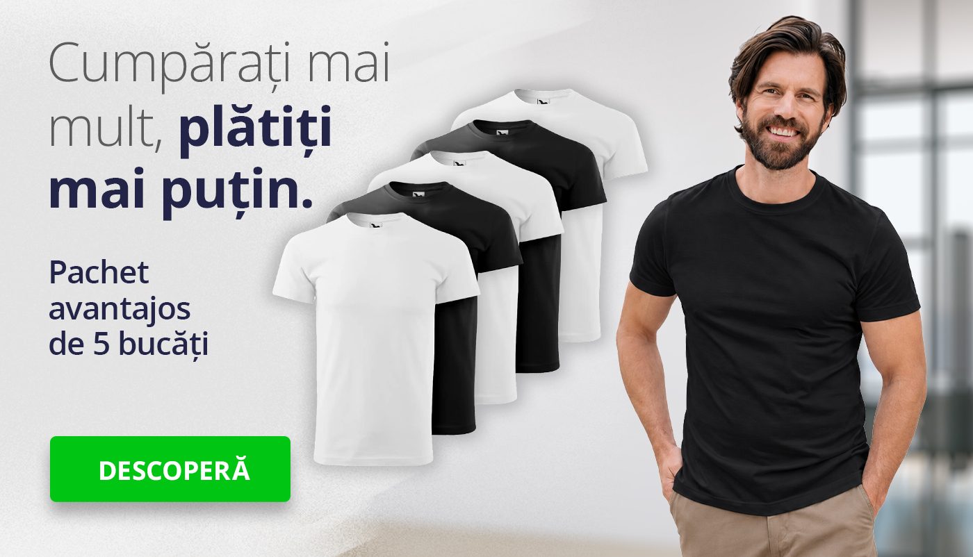 Set 5 bucăți: Tricou BASIC pentru bărbați