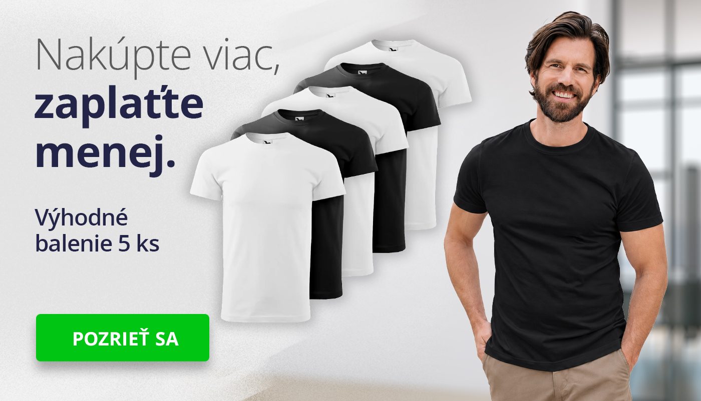 Sada 5 ks: Pánske tričko BASIC