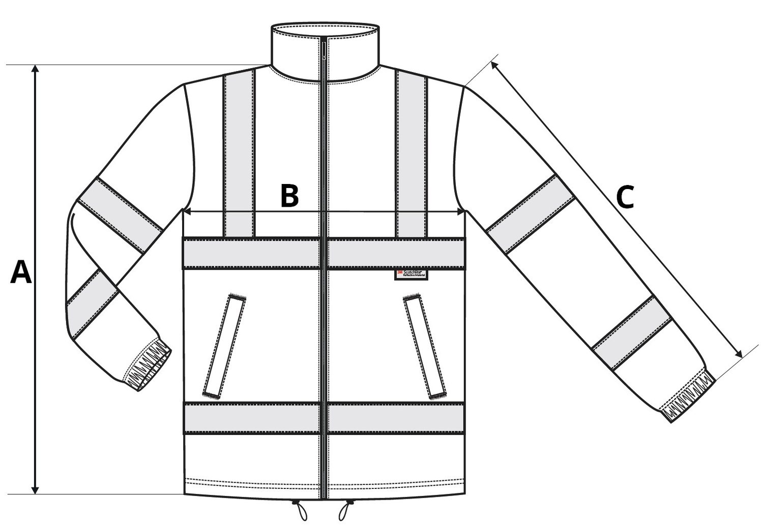 Reflexná fleecová bunda HV Fleece Jacket