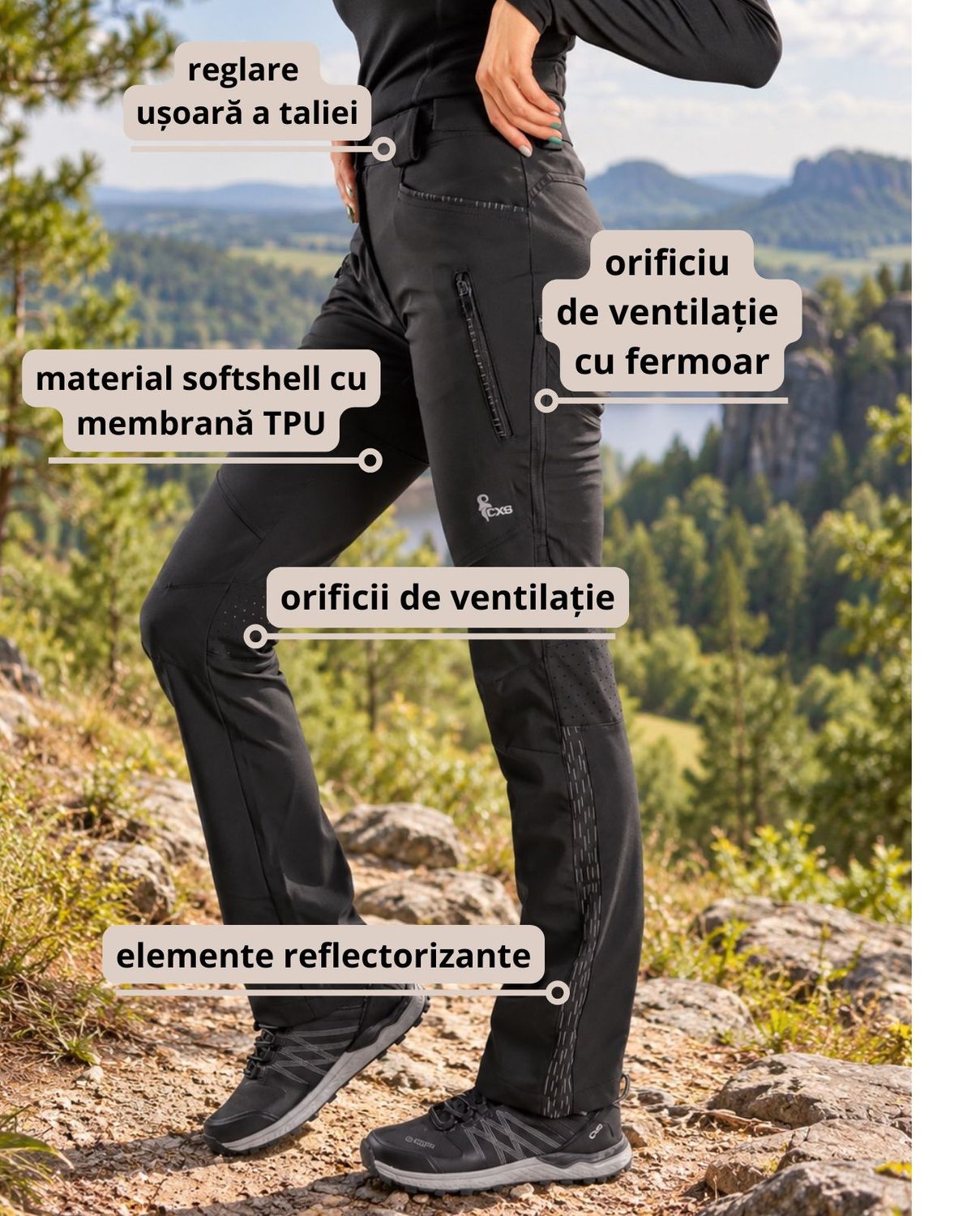 Pantaloni softshell femei CXS AKRON