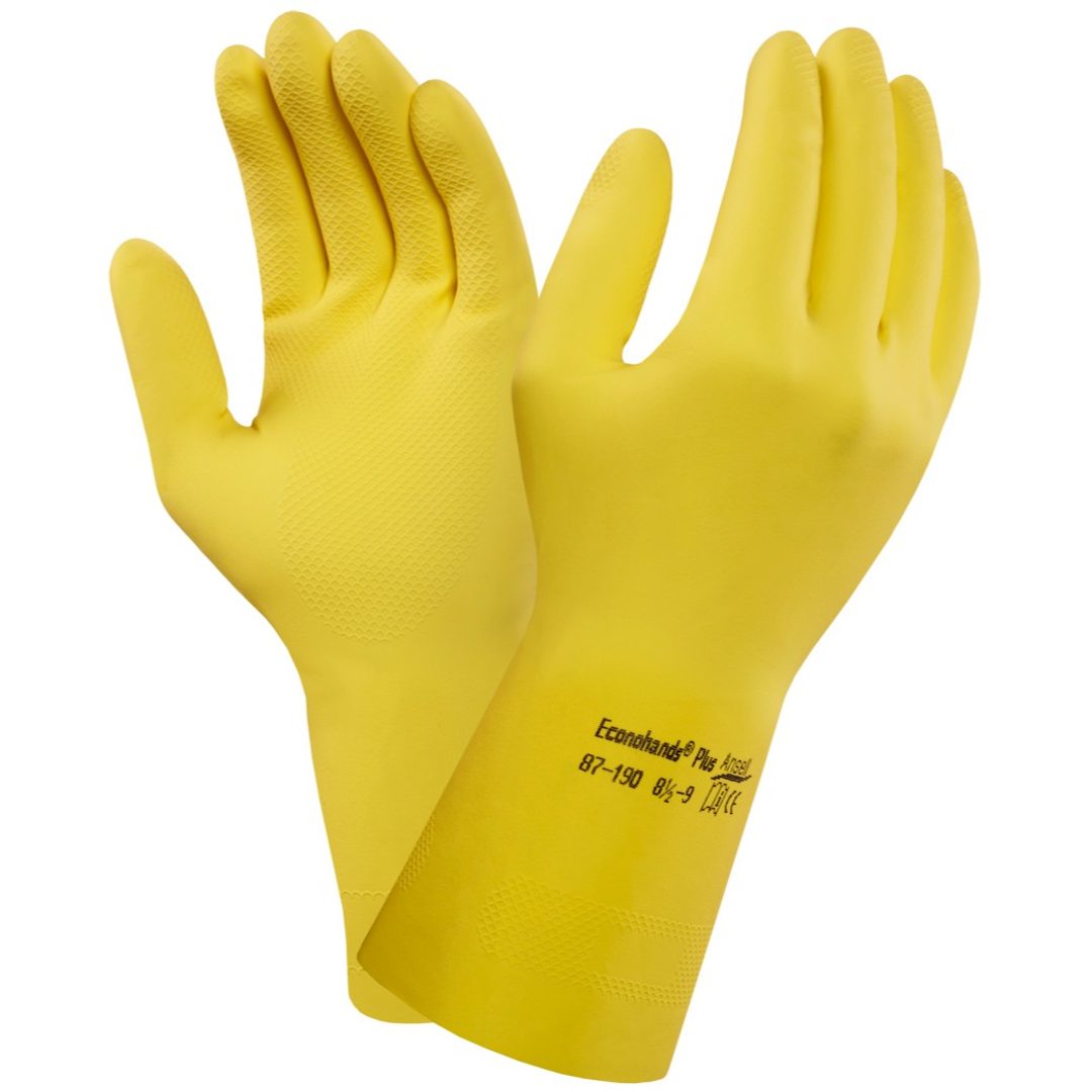 Dlhé gumové rukavice žlté - DobrýTextil.sk