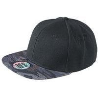 Šiltovka s rovným šiltom MB6631 (Černá / kostkovaný maskáč | uni)