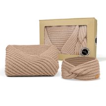 Dárkové balení: Pletené pončo a čelenka